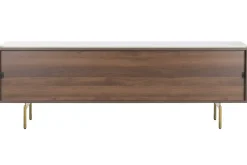 Mueble TV de Madera y MDF Gris con Puertas Talladas MB-223233