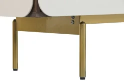 Mueble TV de Madera y MDF Gris con Puertas Talladas MB-223233