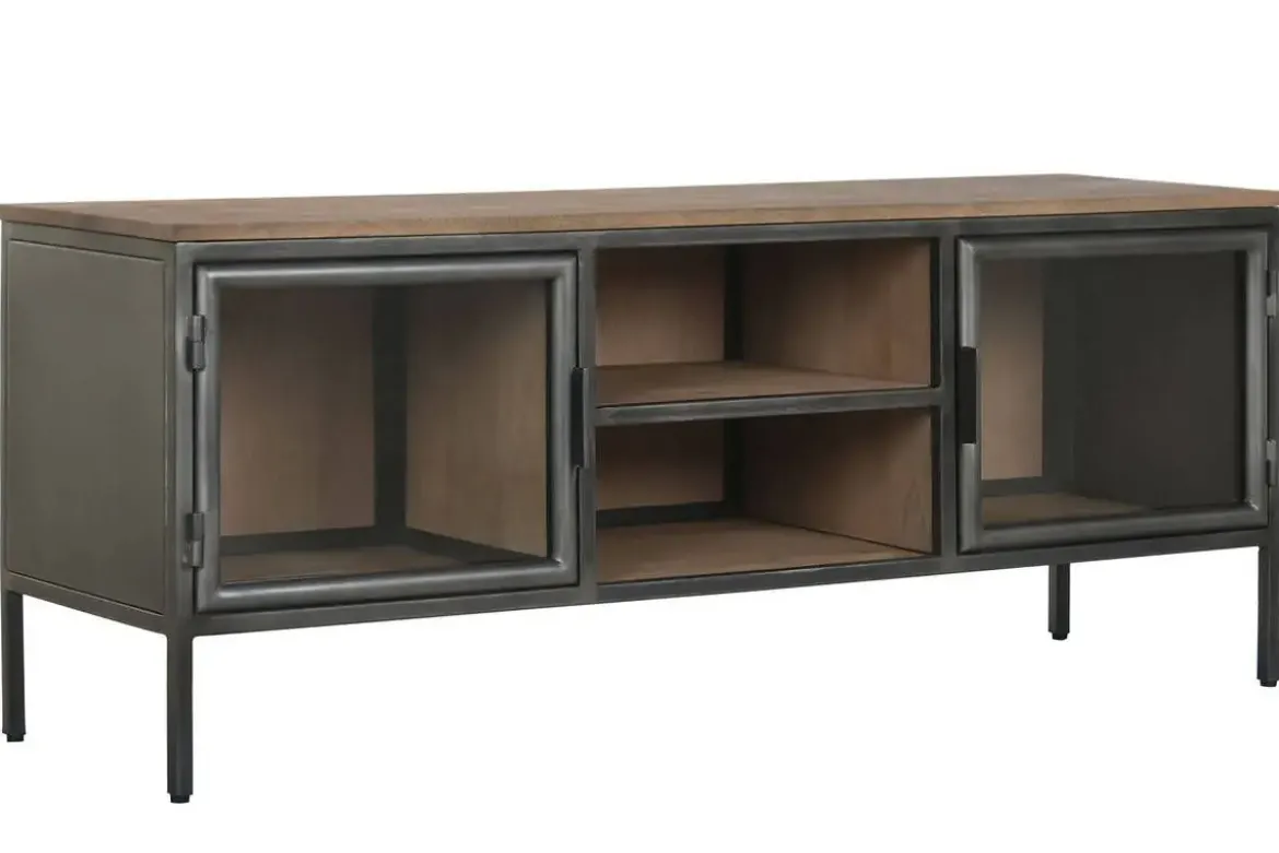Mueble TV de Madera y Metal Natural MB-208536