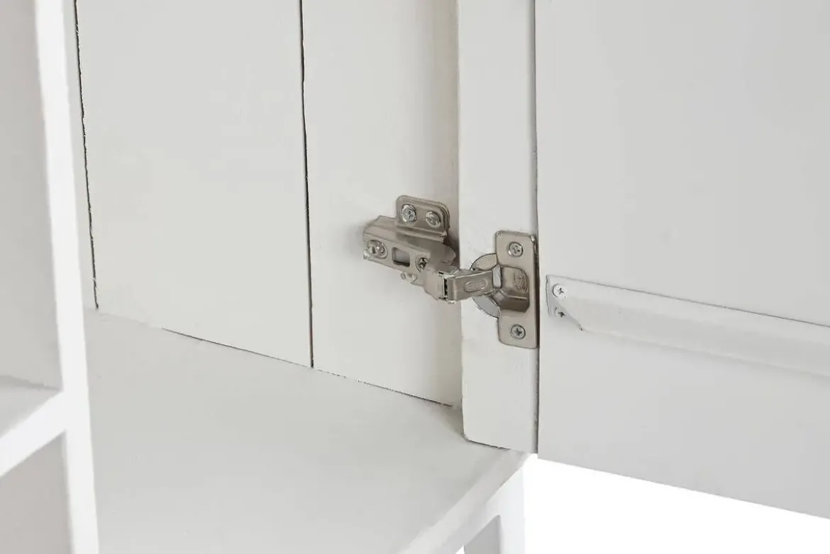 Mueble TV de Mango Blanco con Base de Metal MB-200594