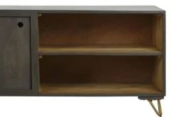Mueble TV de Mango con Patas de Metal Marrón MB-202258