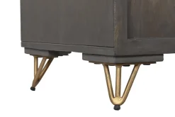 Mueble TV de Mango con Patas de Metal Marrón MB-202258