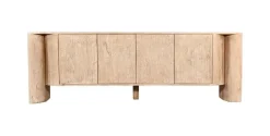 Mueble TV de Mango Encalado 180 cm con Cuatro Puertas MB-221945