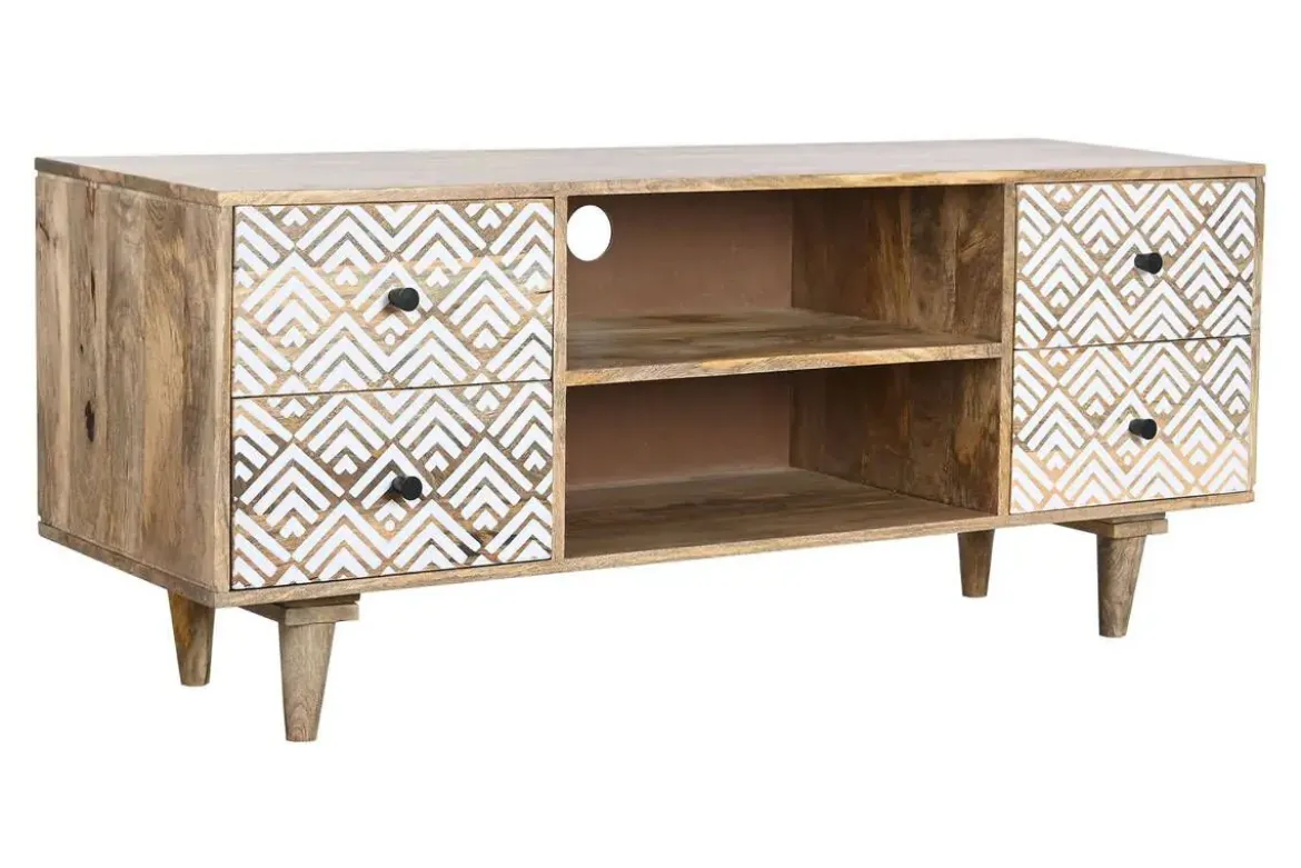 Mueble TV de Mango Natural con Cajones MB-206553