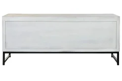 Mueble TV de Mango y Metal con Mandala Blanco MB-200028