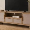 Mueble TV de Mango y Ratán 4 Cajones MB-227280