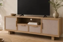 Mueble TV de Mango y Ratán 4 Cajones MB-227280