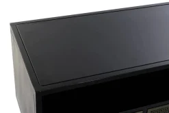 Mueble TV de Metal Negro con Cajones y Hueco MB-182051