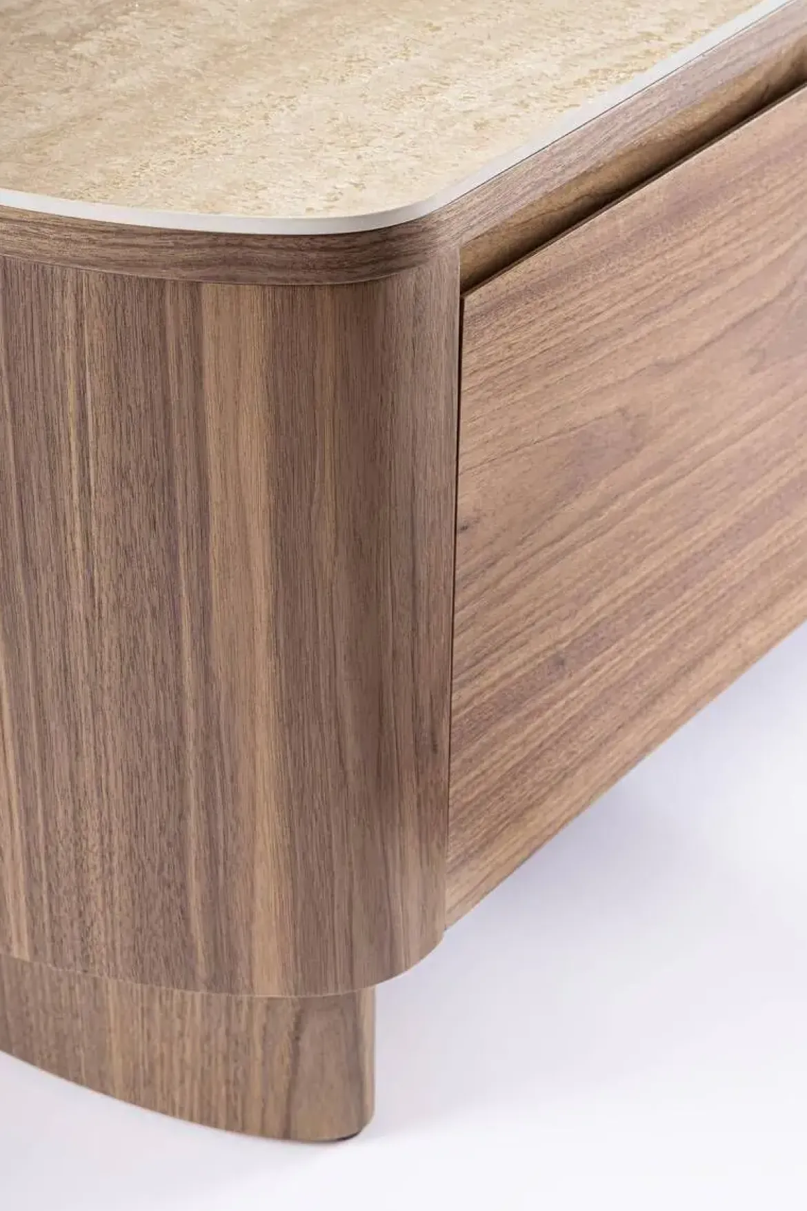 Mueble TV de Nogal con Piedra Sinterizada EZEKIEL 0747347