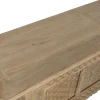 Mueble TV de Olmo Macizo Tallado Natural MB-219980