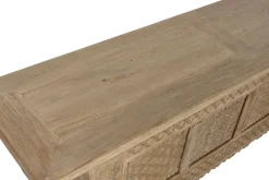 Mueble TV de Olmo Macizo Tallado Natural MB-219980