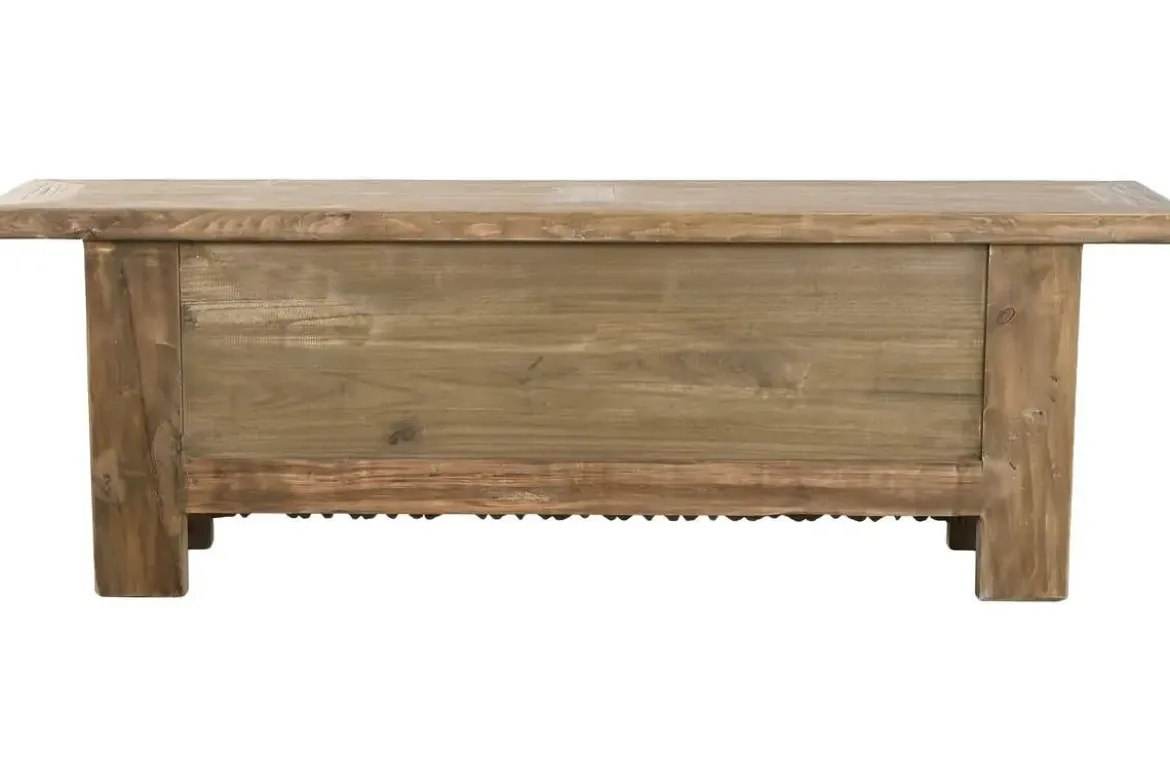 Mueble TV de Olmo Macizo Tallado Natural MB-219980