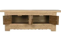 Mueble TV de Olmo Macizo Tallado Natural MB-219980