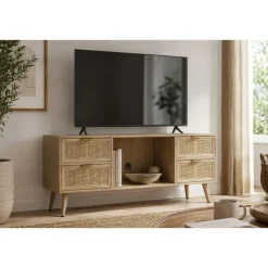 Mueble TV de Paulownia con 4 Cajones Natural MB-171762