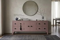 Mueble TV Oriental de Madera de Abeto Color Moka MB-230818