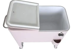 Nevera de Jardín con Ruedas de 56 Litros de Acero