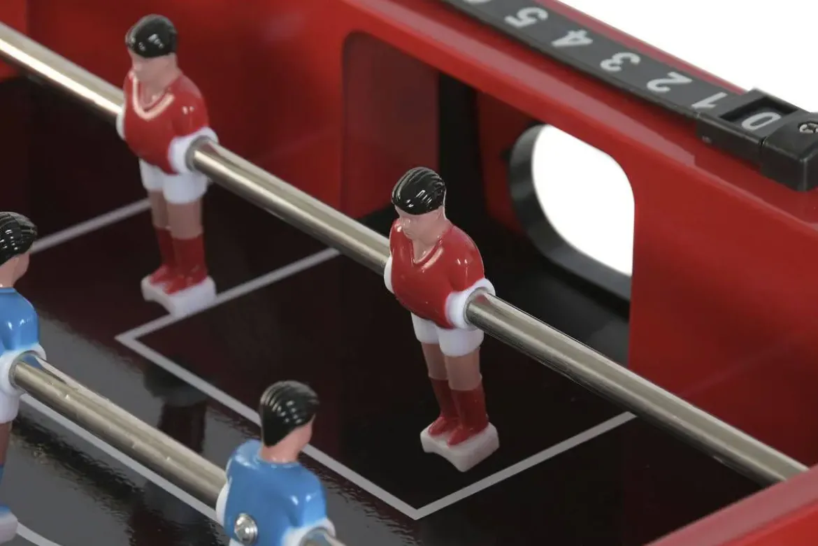 Nevera Metálica con Ruedas Diseño Futbolín Roja MB-224497