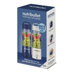 Pack 2 Batidoras Portátiles NutriBullet NBP003W + NBP003NBL