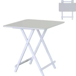 Pack de Cocina con Mesa Plegable Blanca y 2 Taburetes 311938