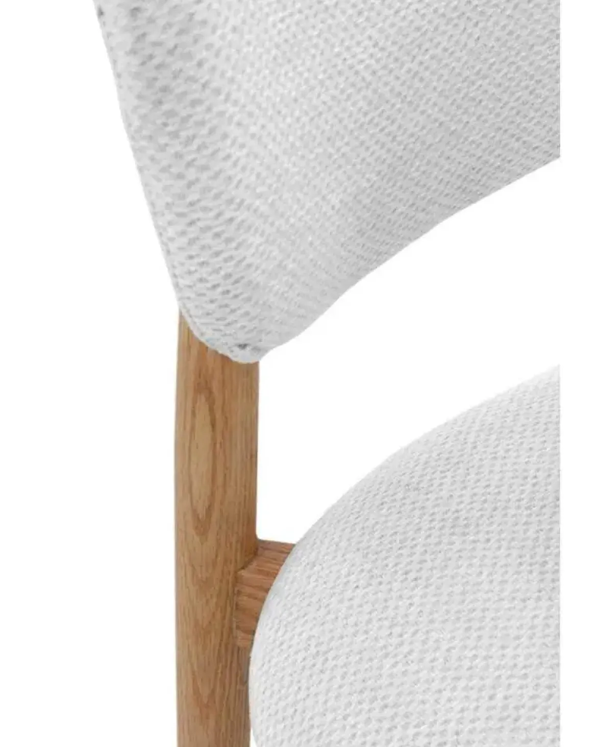 Pack de 2 Sillones de 46 cm Madera-Chenilla Blanca GABAR 11334/1