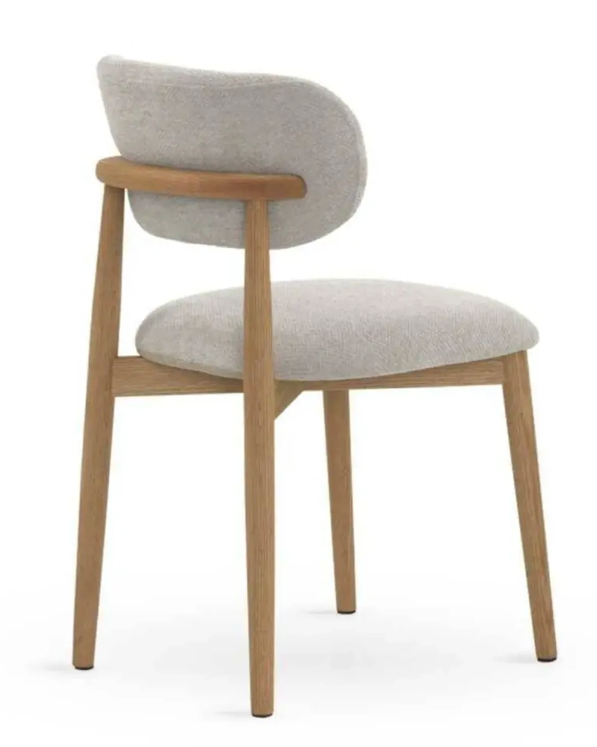Pack de 2 Sillones de 46 cm Madera-Chenilla Blanca GABAR 11334/1