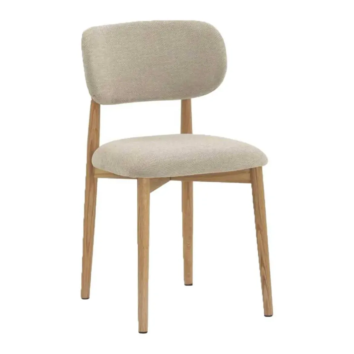 Pack de 2 Sillones de 46 cm Madera-Chenilla Beige GABAR 11335/1