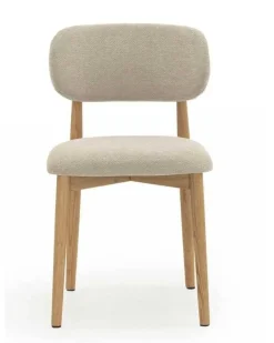 Pack de 2 Sillones de 46 cm Madera-Chenilla Beige GABAR 11335/1