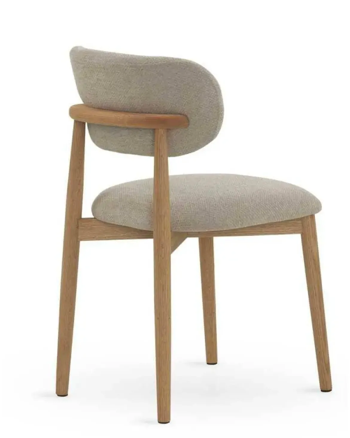 Pack de 4 Sillones de 46 cm Madera-Chenilla Beige GABAR 11335