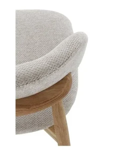 Pack de 4 Sillones de 46 cm Madera-Chenilla Beige GABAR 11335