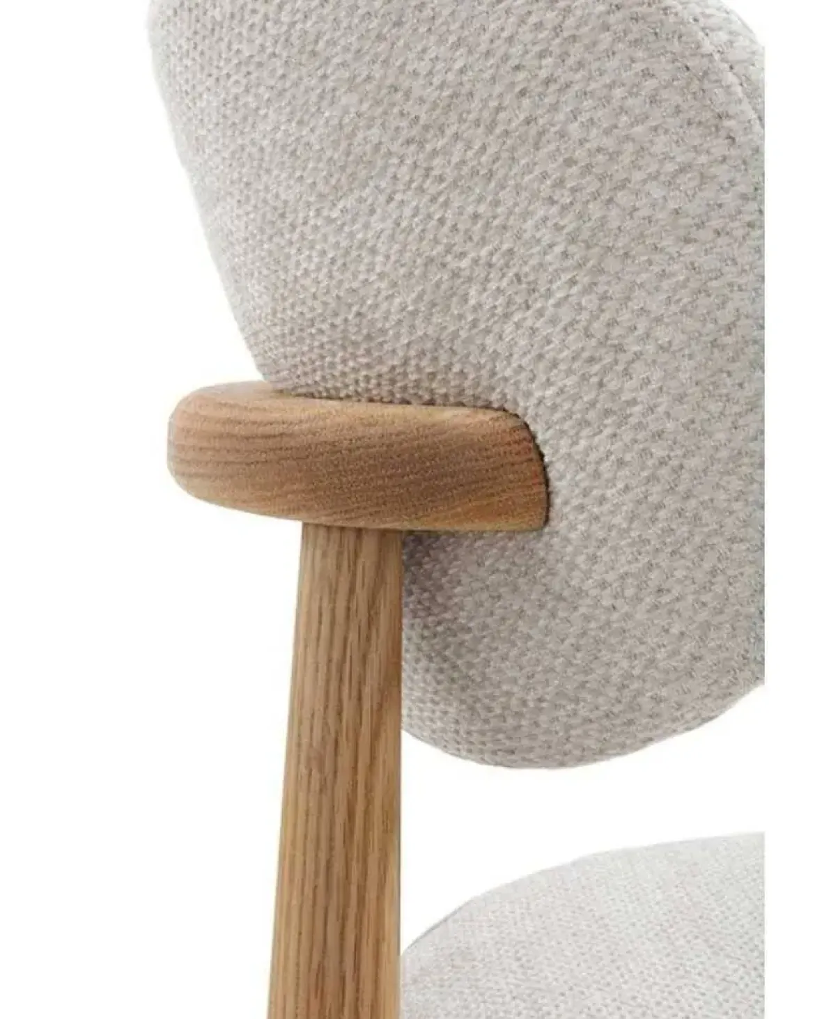 Pack de 4 Sillones de 46 cm Madera-Chenilla Beige GABAR 11335