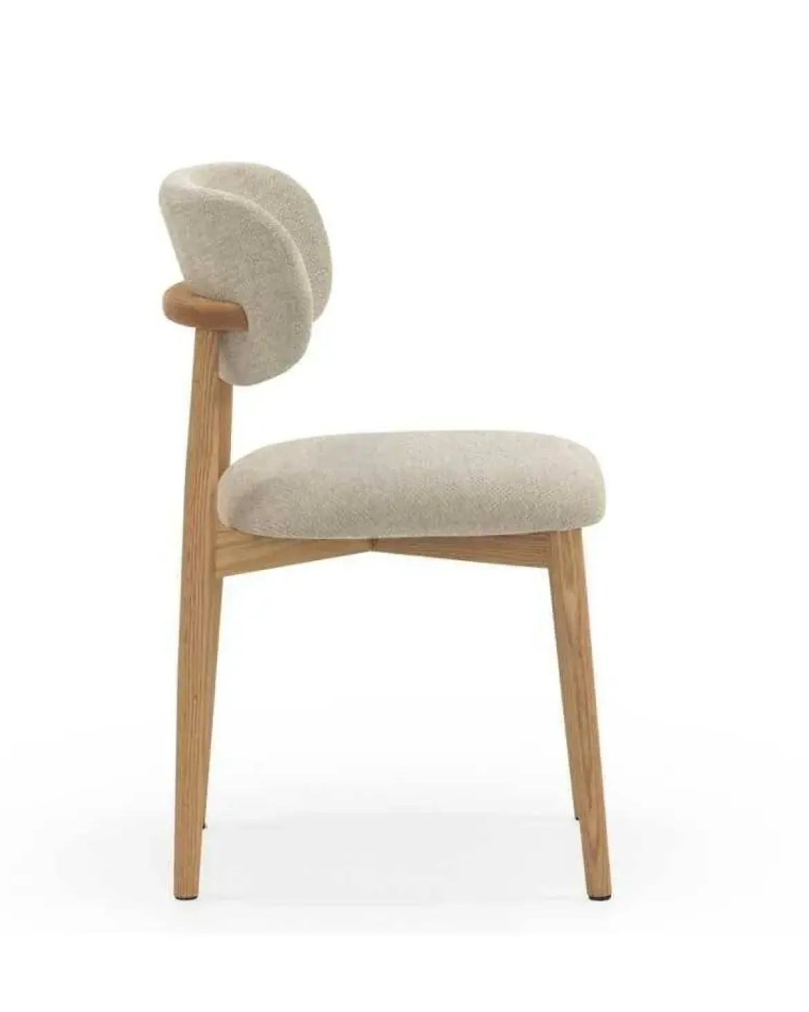 Pack de 4 Sillones de 46 cm Madera-Chenilla Beige GABAR 11335