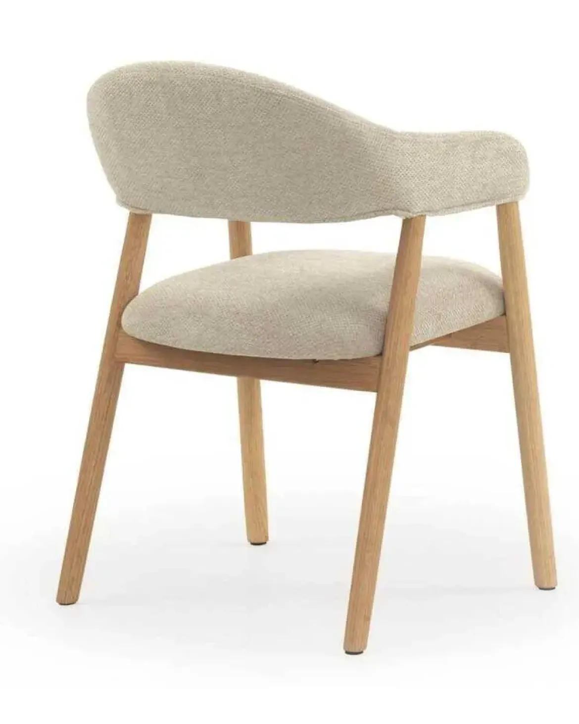 Pack de 2 Sillones de Madera-Chenilla Beige GABAR 11331/1