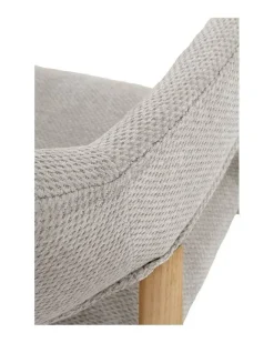 Pack de 2 Sillones de Madera-Chenilla Beige GABAR 11331/1