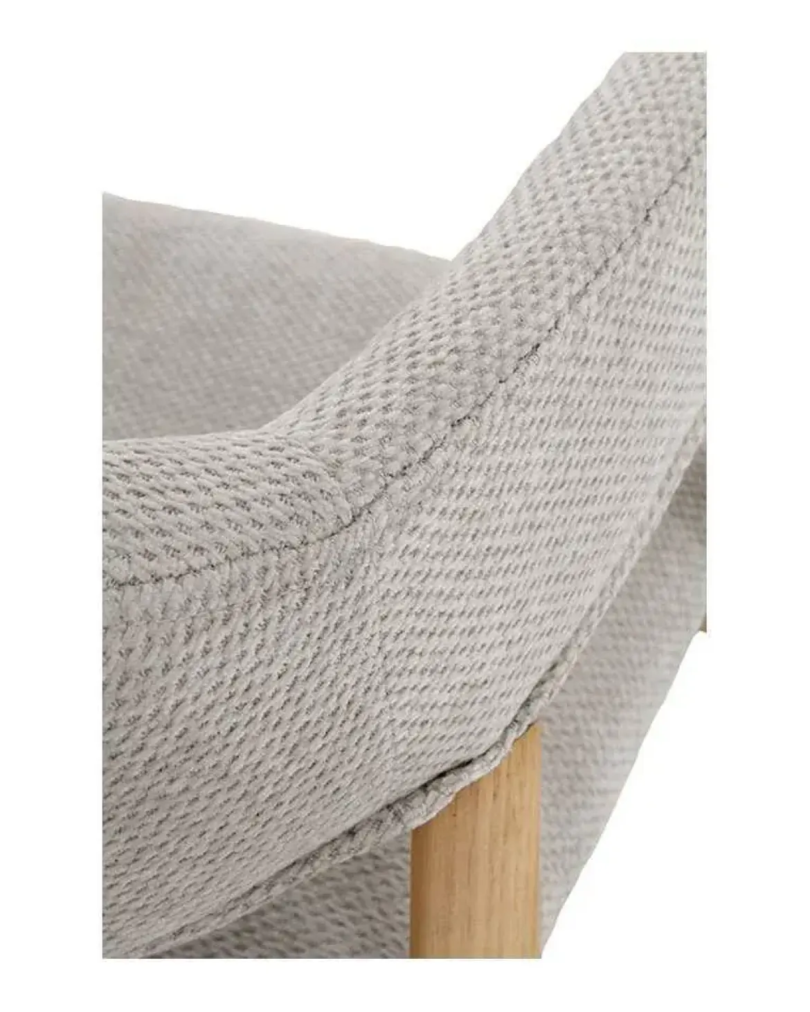 Pack de 2 Sillones de Madera-Chenilla Beige GABAR 11331/1