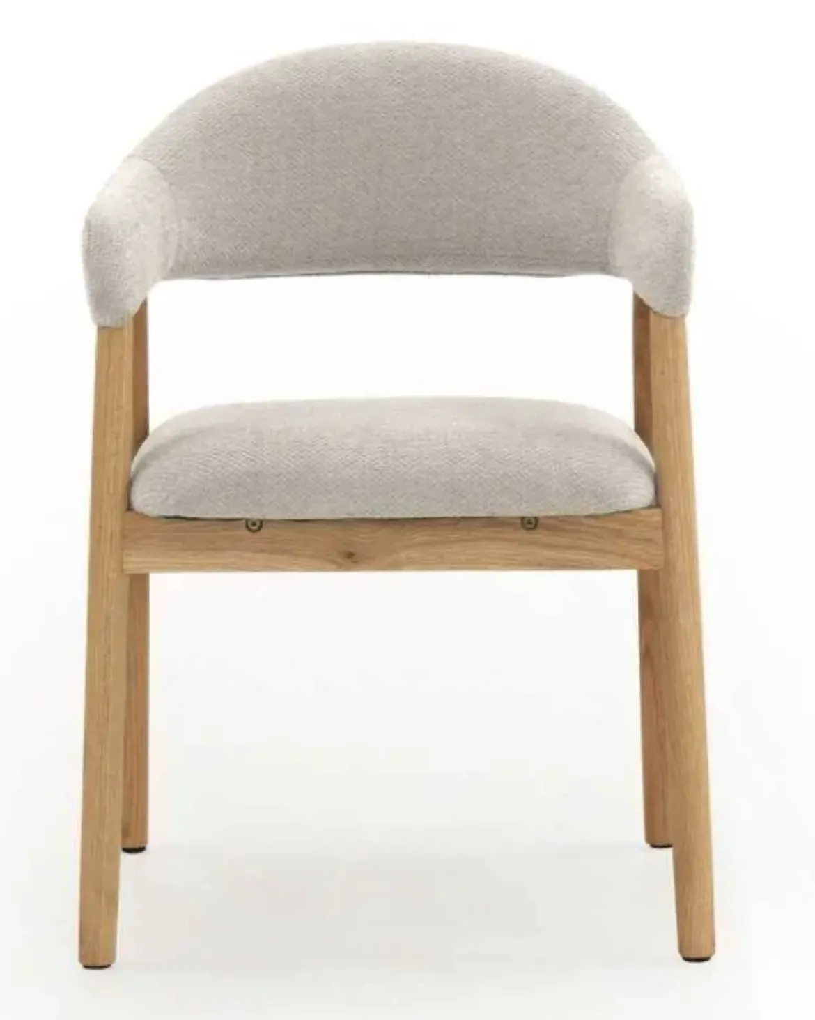 Pack de 4 Sillones de Madera-Chenilla Blanca GABAR 11330