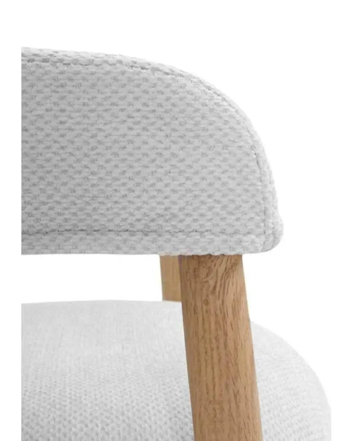 Pack de 4 Sillones de Madera-Chenilla Blanca GABAR 11330