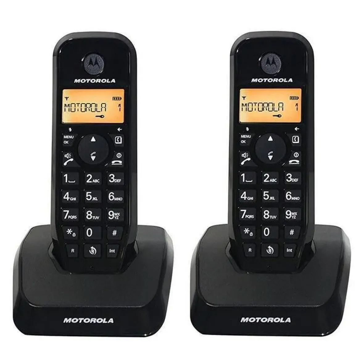 Pack de 2 Telefonos Inalambricos MOTOROLA S1202 DUO en color negro