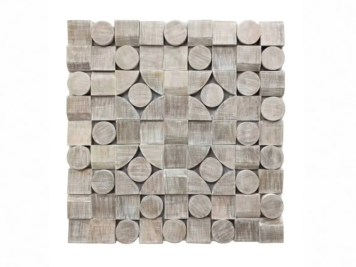 Panel Decorativo de Madera de Mango Multiformas 80 cm 42-368