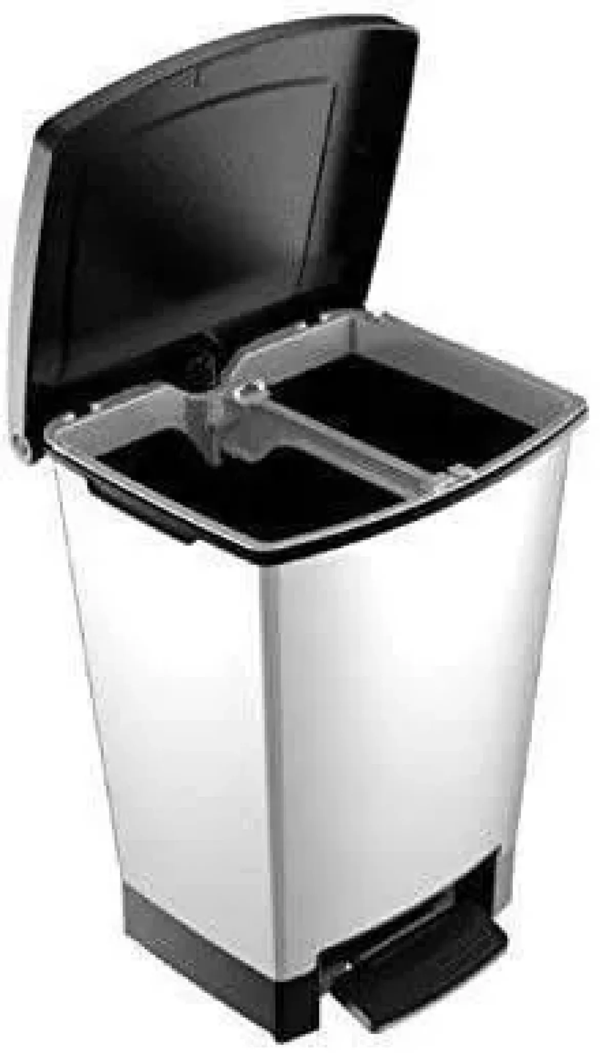 Papelera Curver 25 L con 2 en 1 en Gris