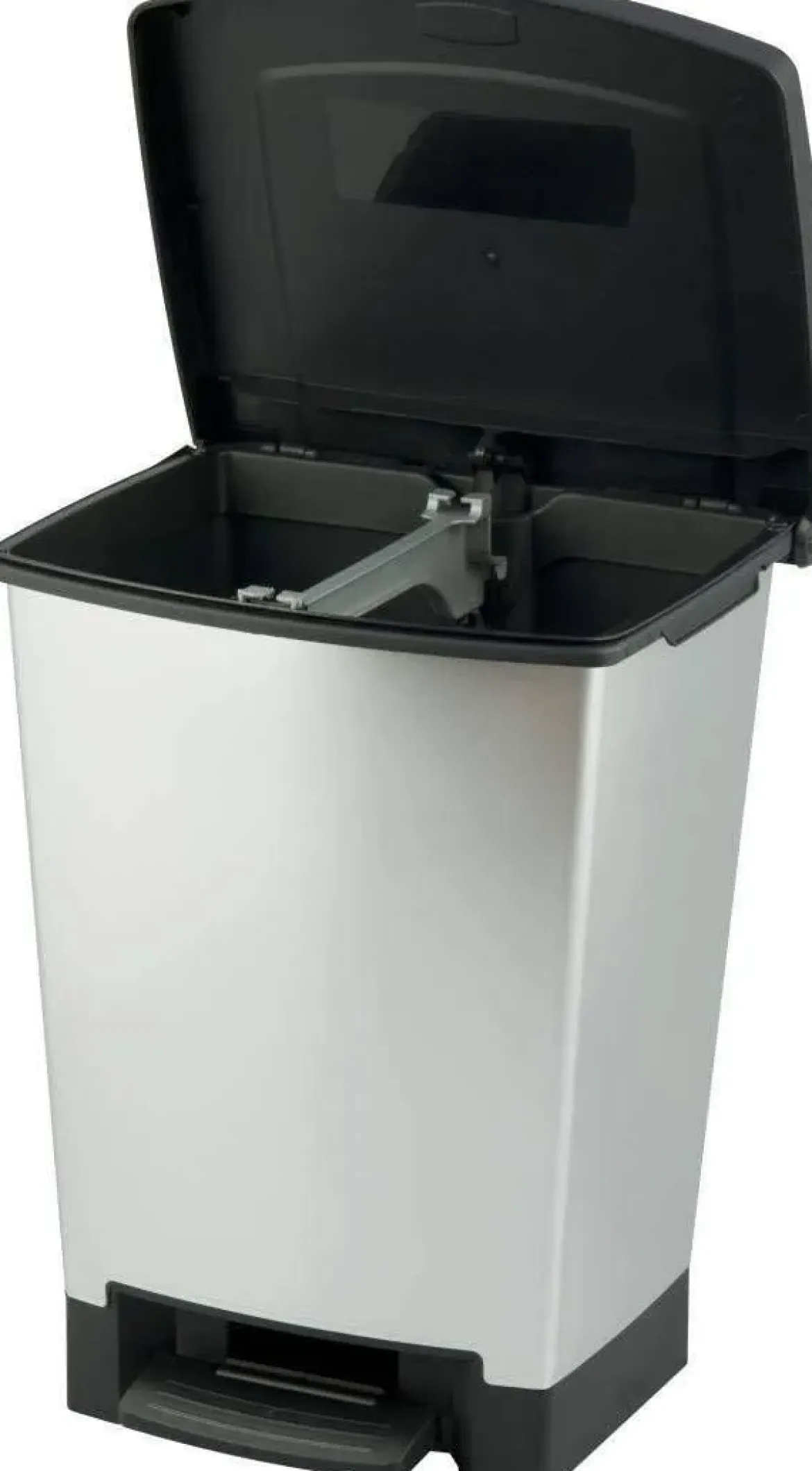 Papelera Curver 25 L con 2 en 1 en Gris