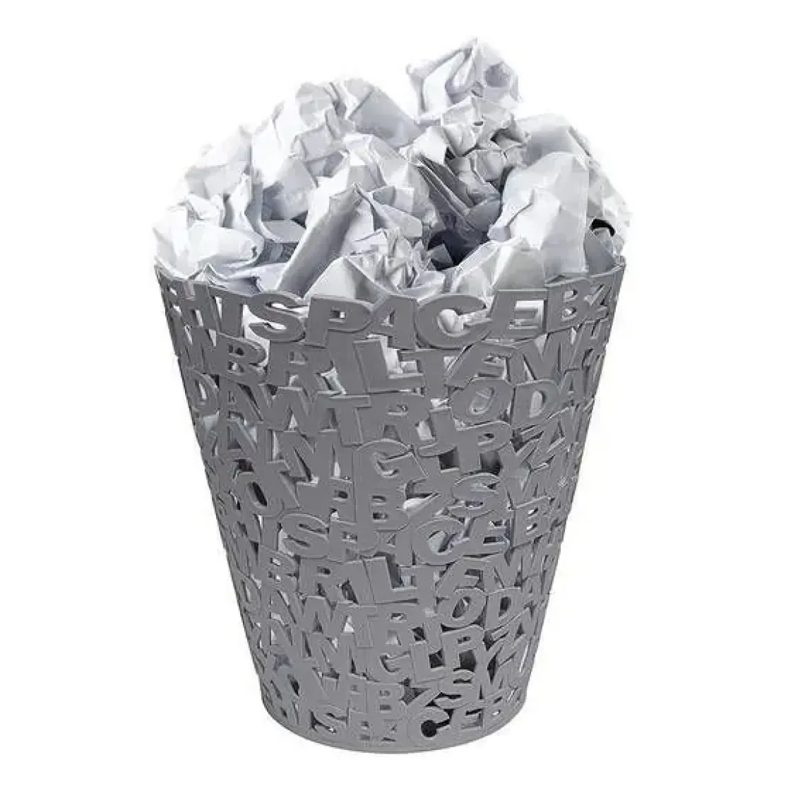Papelera Letters Gris BALVI 26885
