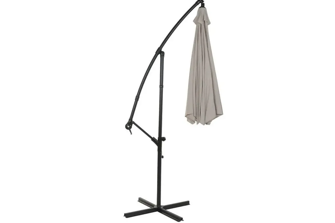 Parasol Giratorio 360º Beige 300 cm con Protección UV y Base MB-224570