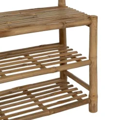 Perchero de Bambú Natural para Recibidor 70 cm