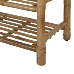 Perchero de Bambú Natural para Recibidor 70 cm