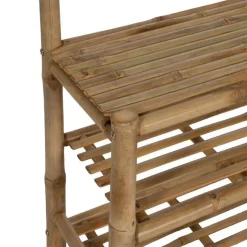 Perchero de Bambú Natural para Recibidor 70 cm