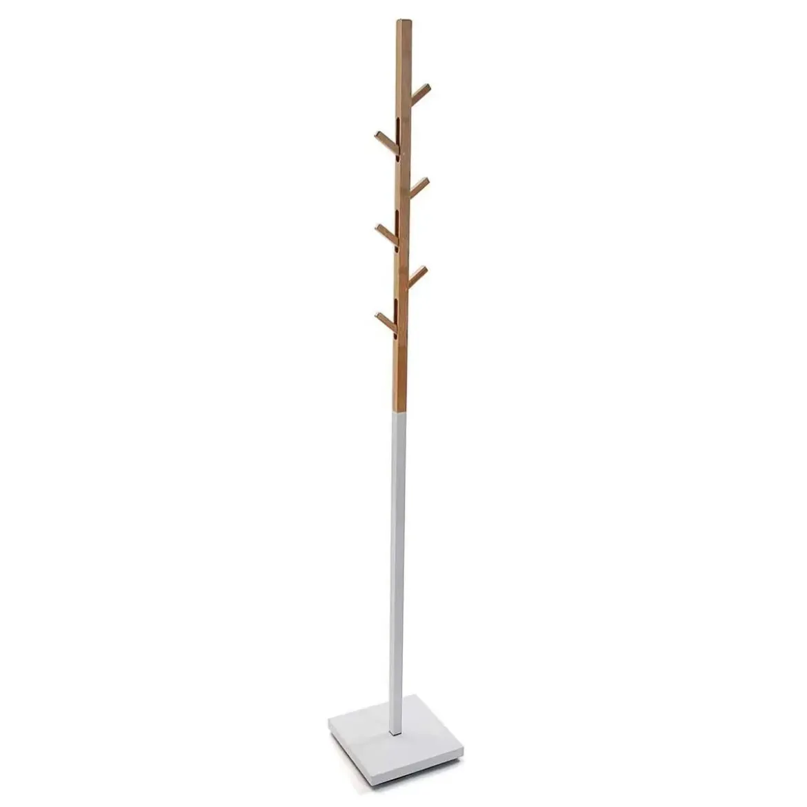 Perchero de 6 Colgadores Color Natural-Blanco 18790704