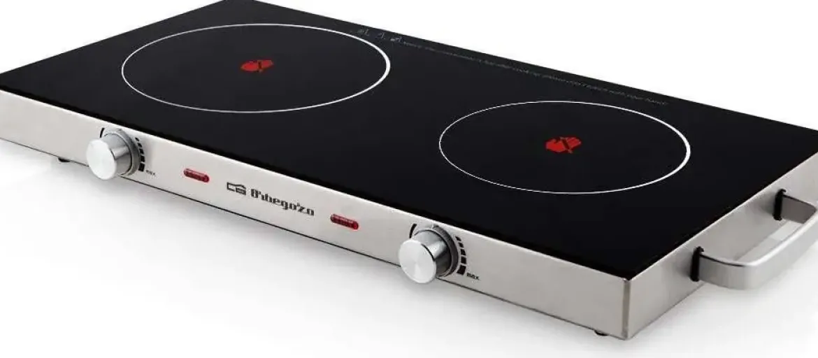 Placa Vitrocerámica Doble Orbegozo 2800W Inox PCE6000