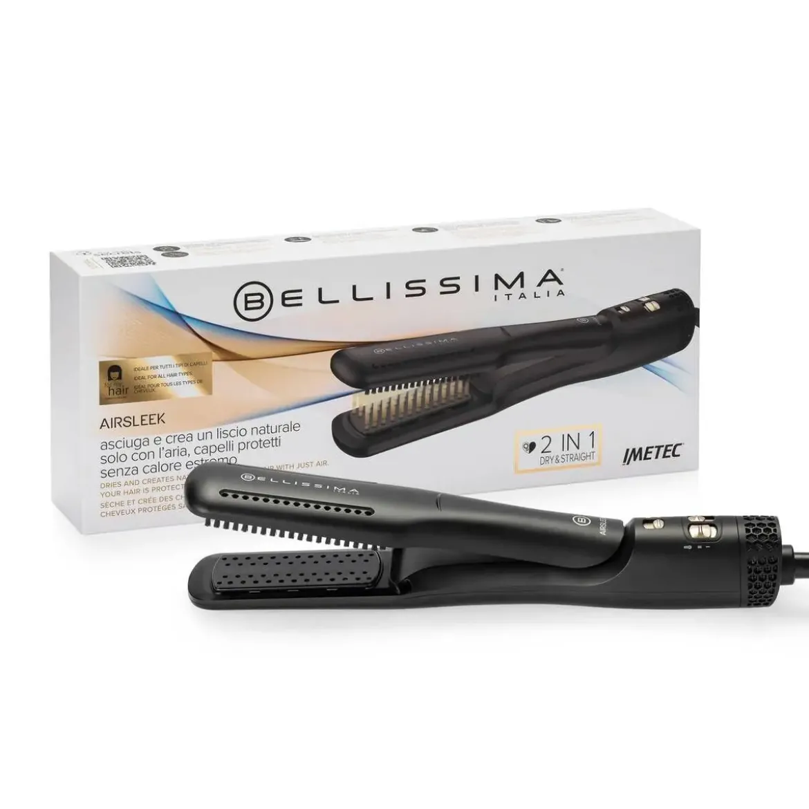Plancha de Pelo Bellissima Airsleek Secado y Alisado con Aire 11967
