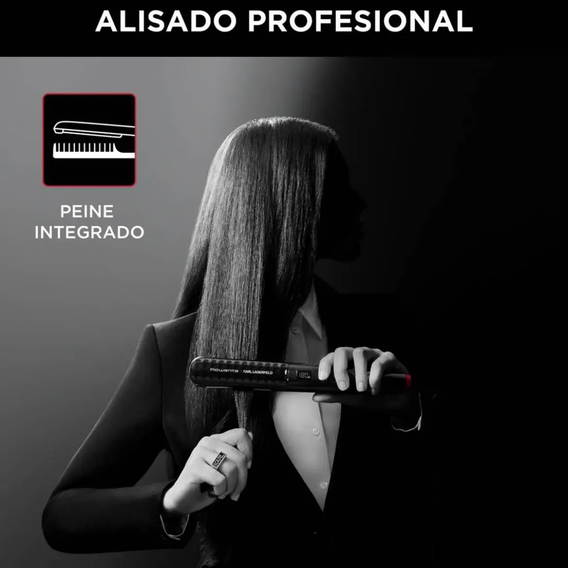 Plancha de Pelo Rowenta Liss & Curl Keratin & Shine SF466LF0