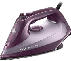 Plancha de Vapor Braun 3100W con Suela Cerámica y Vapor Vertical SI7181VI